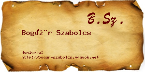 Bogár Szabolcs névjegykártya